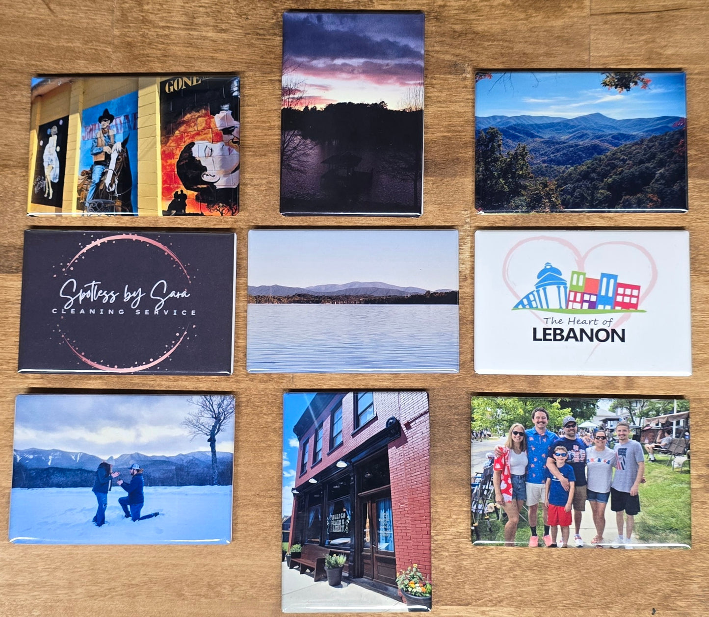 9 pack Custom Photo Magnet